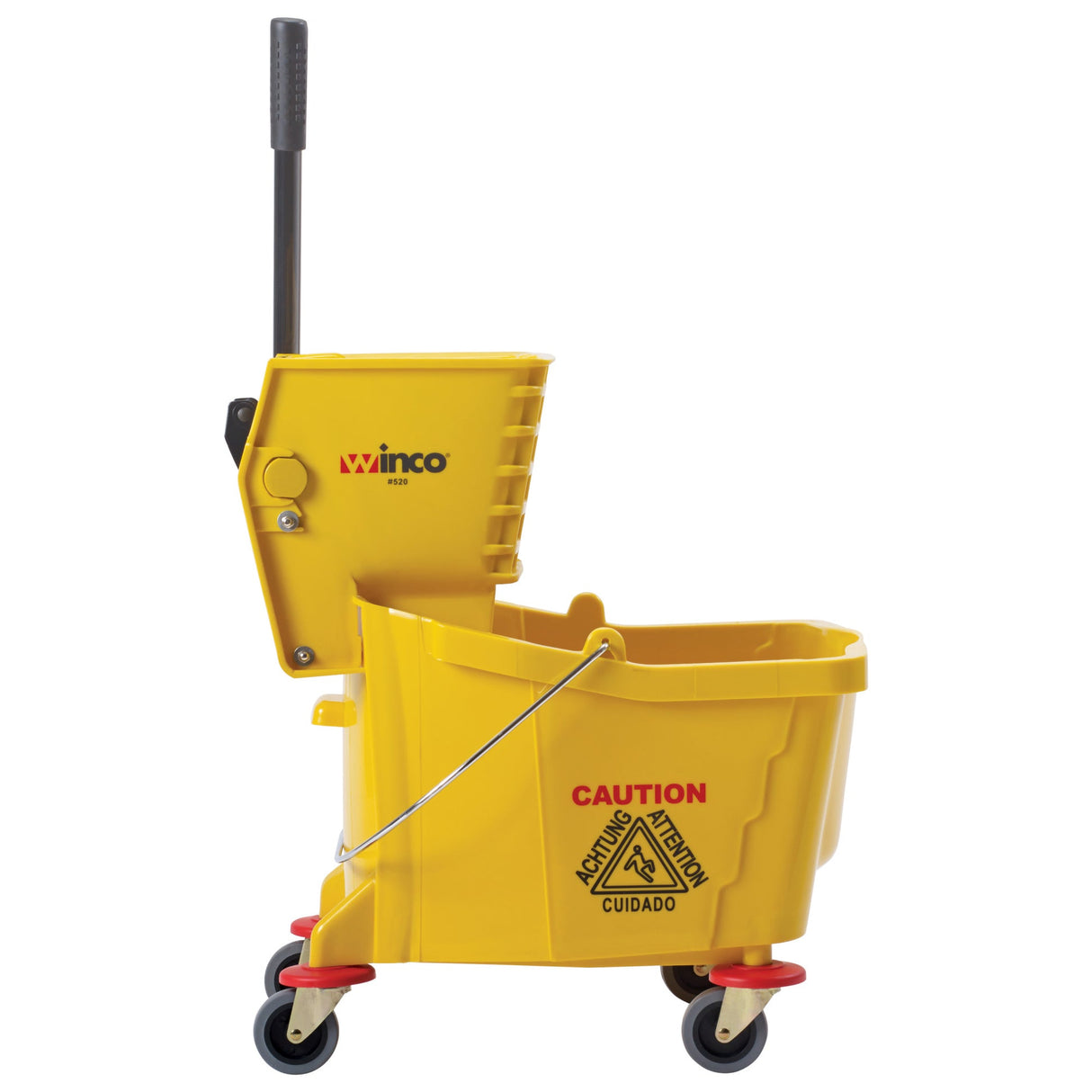 Mop Bucket w/Wringer, 36qt, Yellow