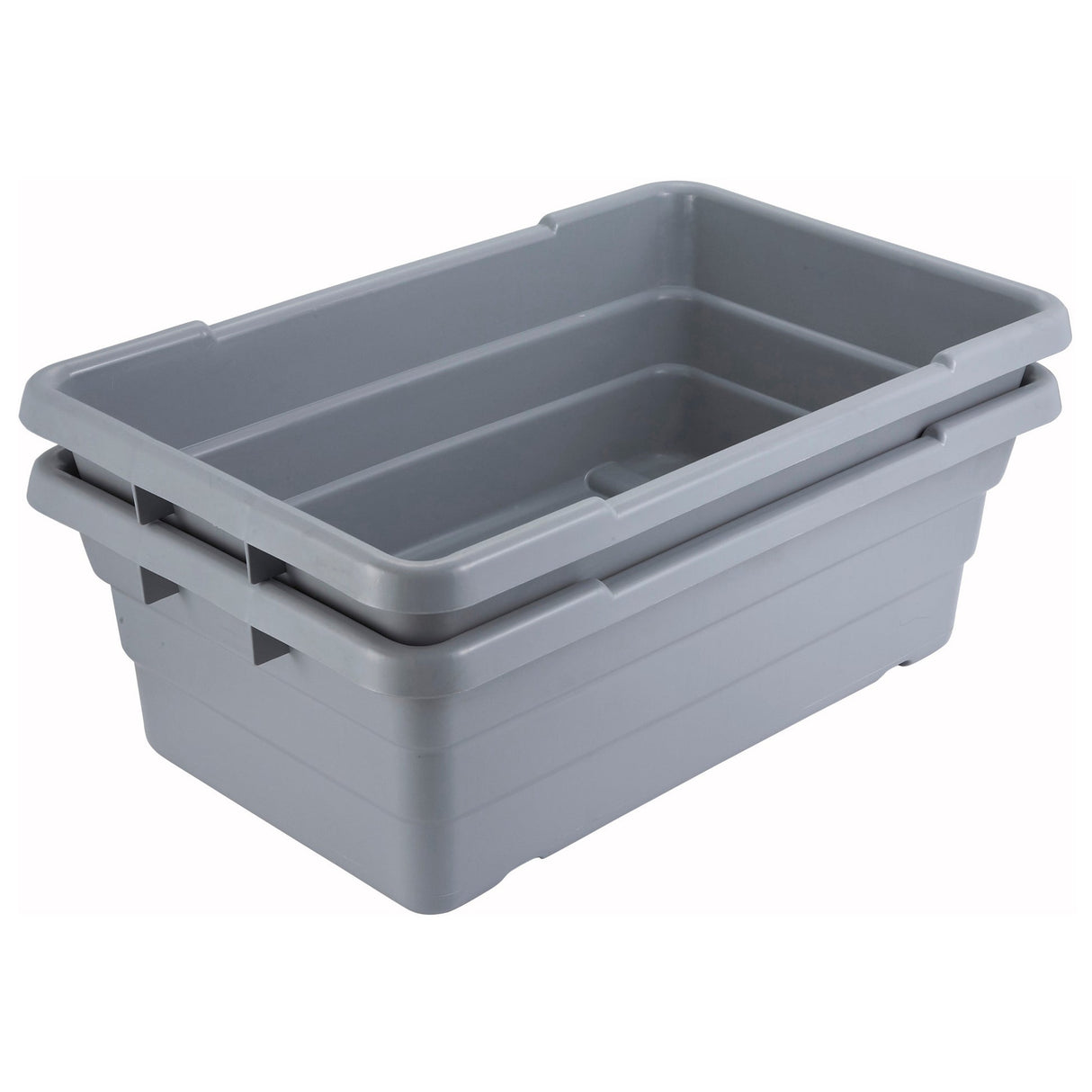 Nesting Polypropylene Lug Box, Gray