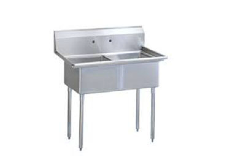 L&J 12X16-inch Stainless Steel 2-Compartment Sink