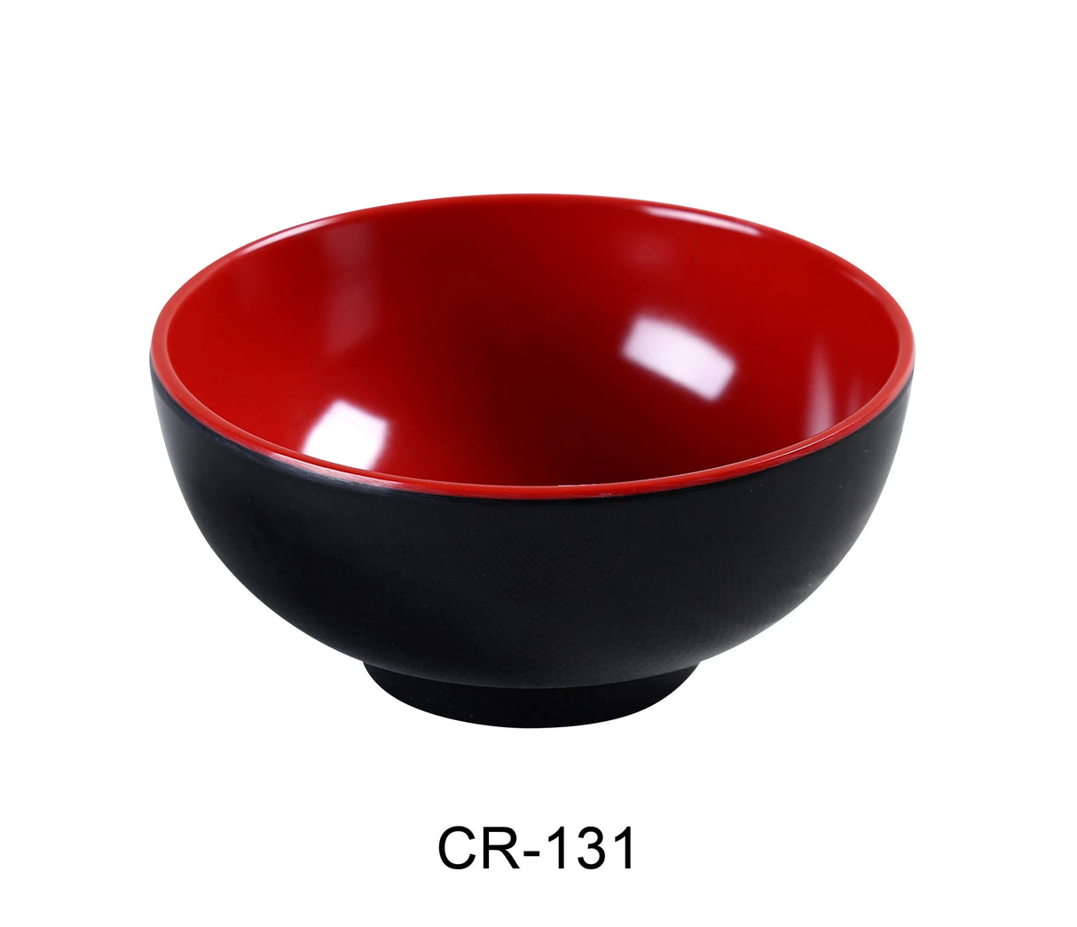 Yanco BLACK & RED 4 3/4" RICE BOWL 8 OZ