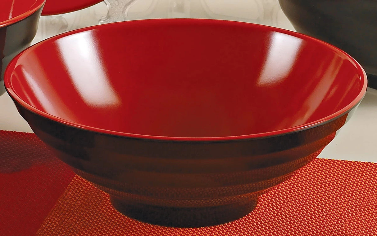 Yanco BLACK & RED 7" NOODLE BOWL 24 OZ