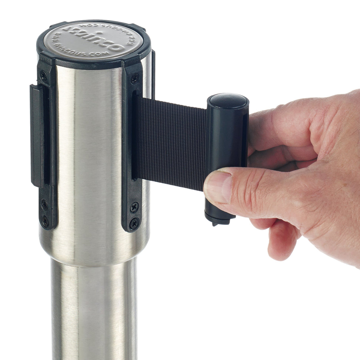Stanchion Post with Retractable Belt