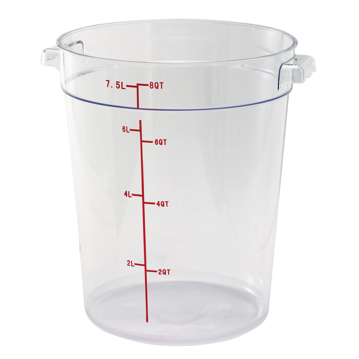 Round Storage Container, Clear Polycarbonate