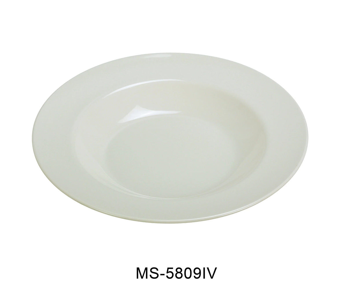 Yanco MILE STONE 9 1/4" X 1 1/4"H PASTA BOWL - 13 OZ IVORY