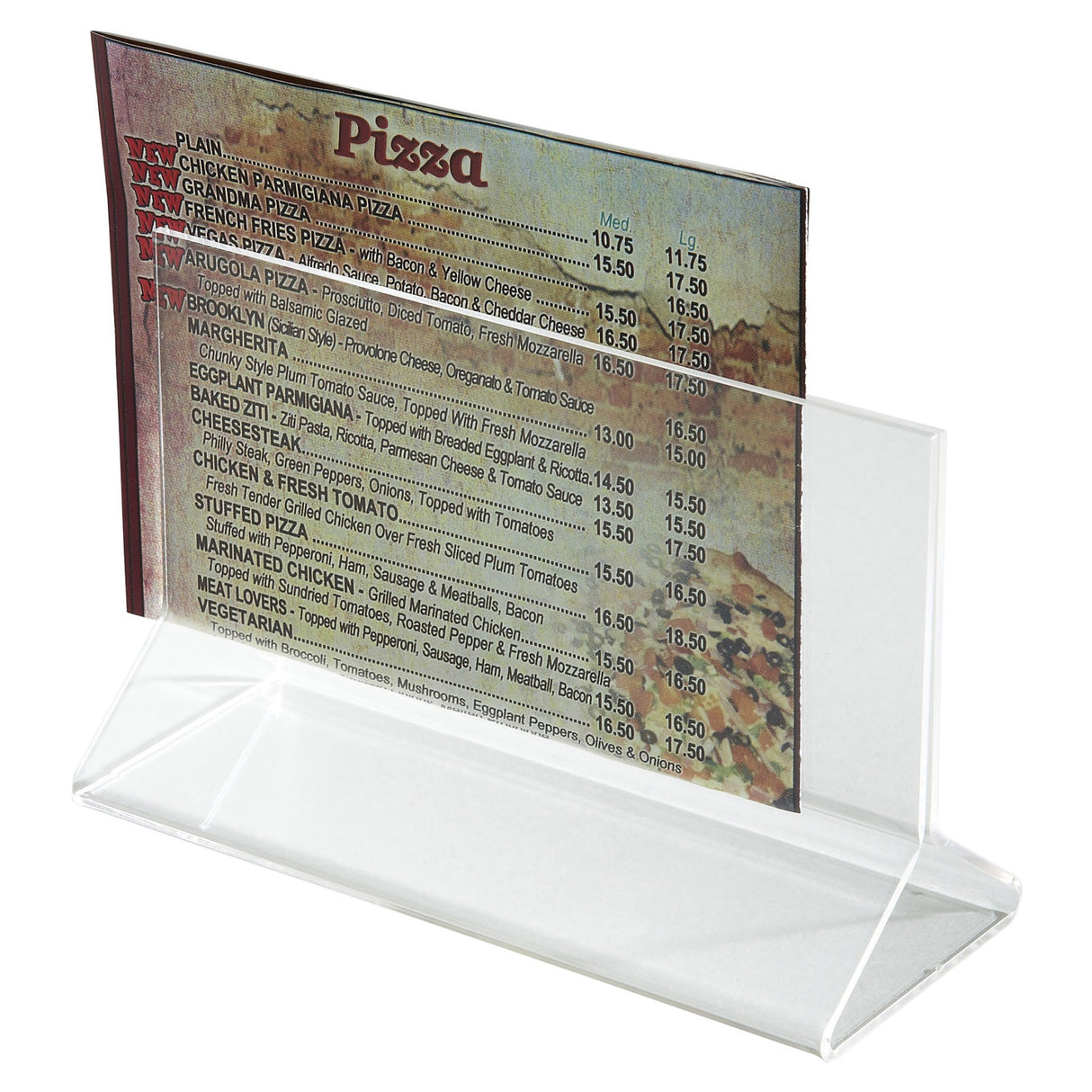 Double-Sided Clear Acrylic Menu Stand