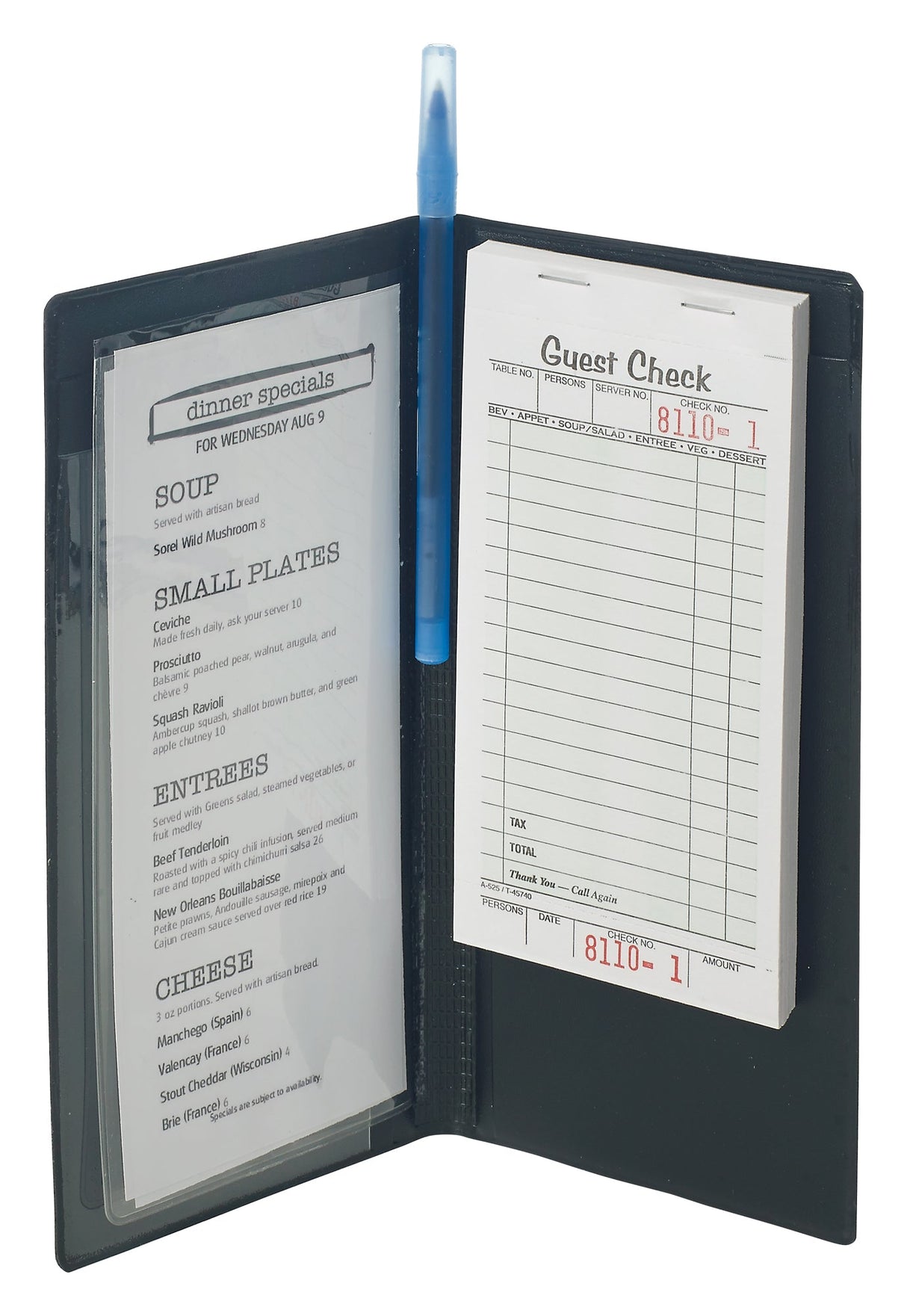 Black Server Book with Clear Sleeve