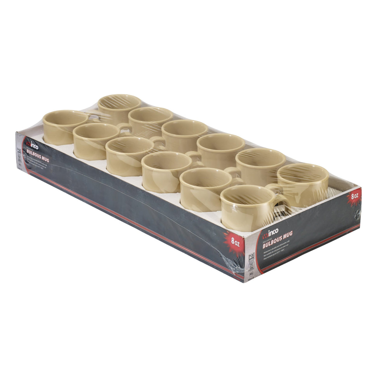 Melamine 8 oz Boulbous Mugs