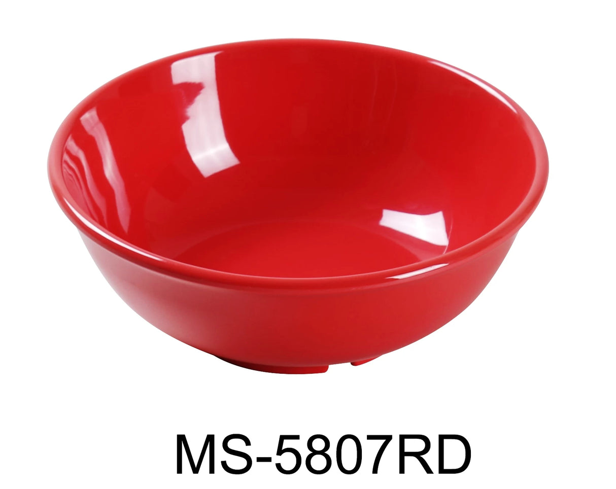 Yanco MILE STONE 7 1/2" X 2 3/4"H SALAD BOWL - 24 OZ ORANGE RED