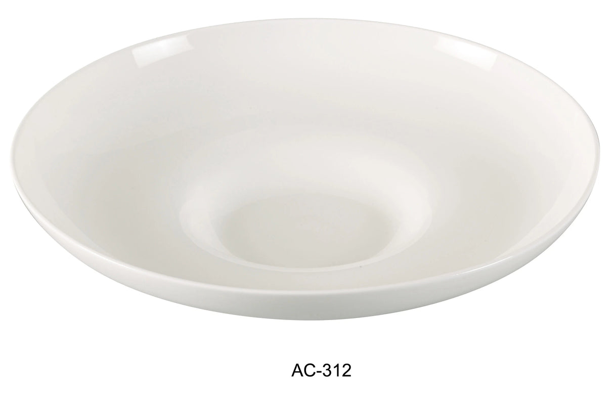 Yanco AC-312 12" X 2 1/2" MEDITERRANEAN PASTA BOWL 22OZ