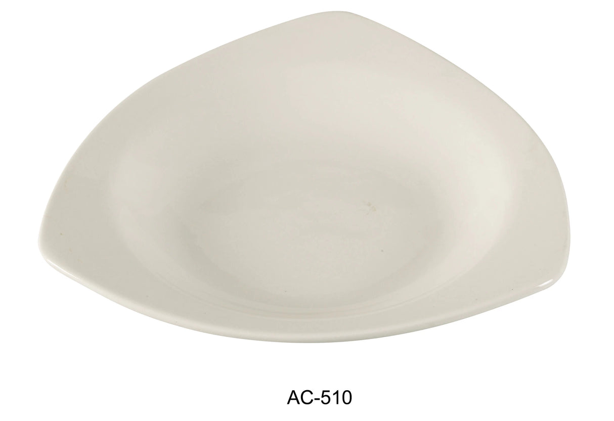Yanco AC-510 10 1/2" TRIANGLE PASTA BOWL 22 OZ