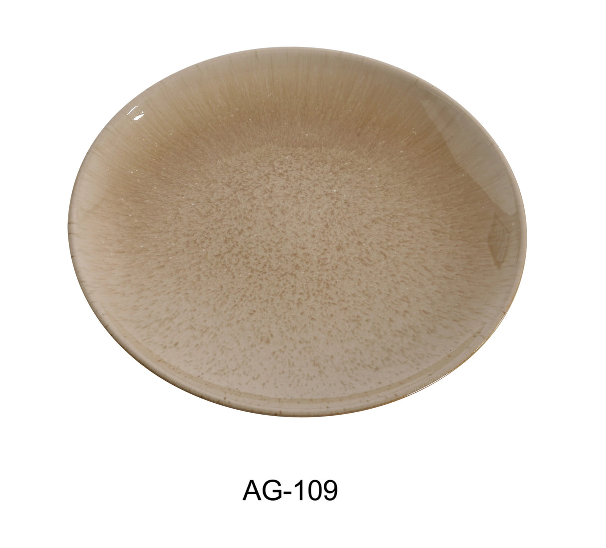 Yanco AG-109 9" X 7/8" COUPE SHAPE ROUND PLATE