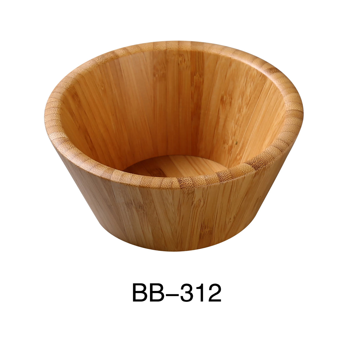 Yanco Wood & Bamboo 12" X 4 1/4" Salad Bowl 4.5 Qt