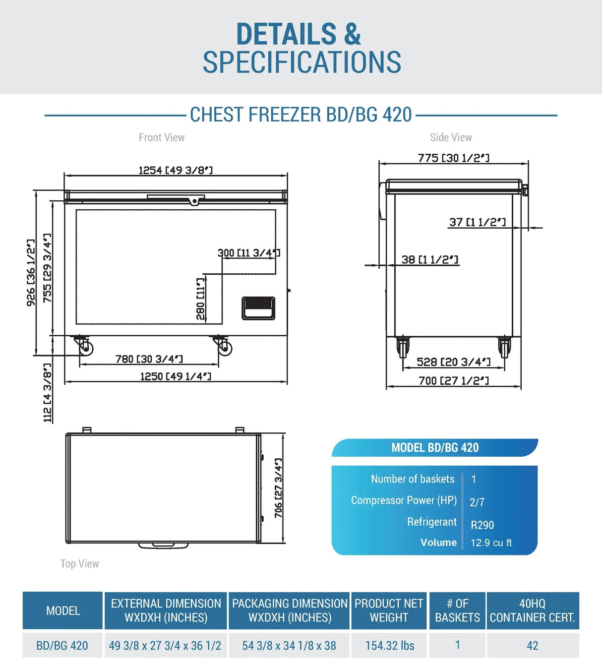 Dukers BD/BG-420 Commercial Chest Freezer (Free Shipping)+(Add to cart for discount)