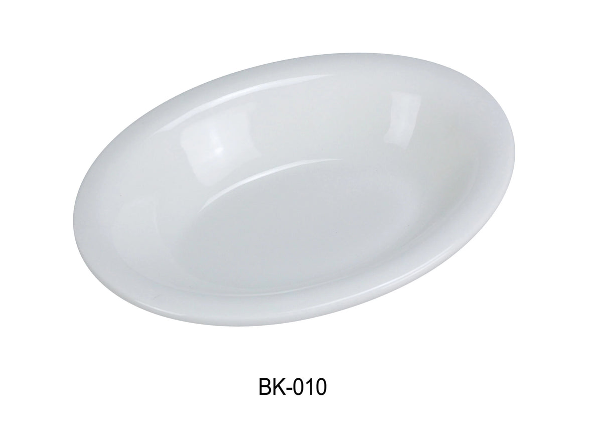 12 Pack Yanco BK-010 10 1/4" X 7 1/2" X 2" BAKE BOWL SUPER WHITE