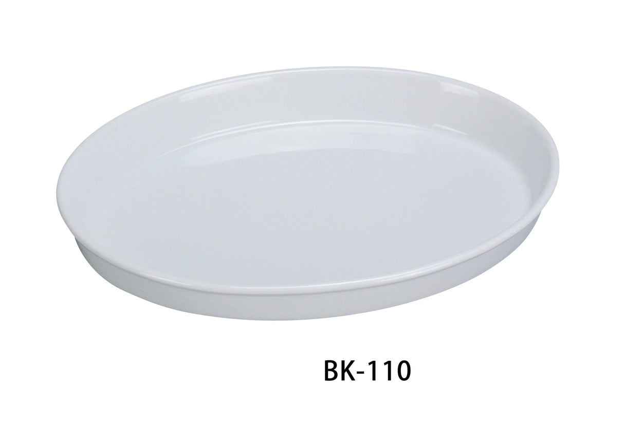 12 Pack Yanco BK-110 9" X 13" X 2" OVAL DEEP PLATE