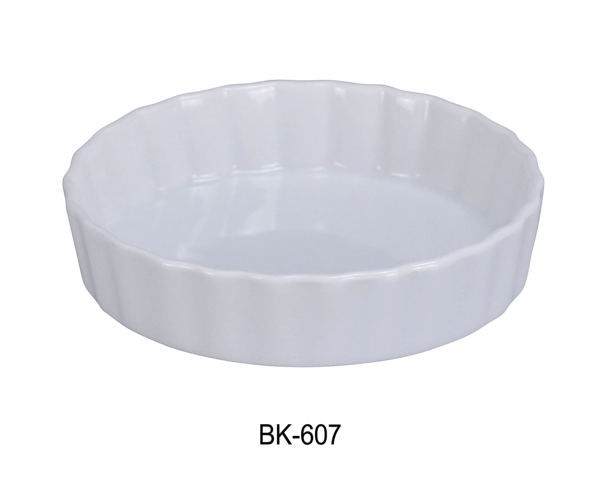24 Pack Yanco BK-607 7 1/2" QUICHE DISH 18 OZ