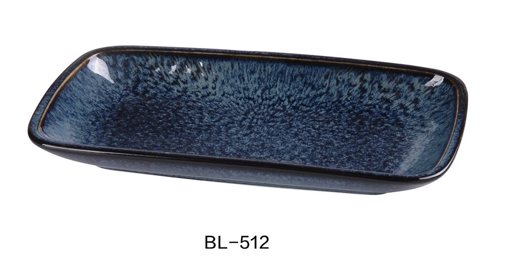 Yanco Blue Star 12" X 6 1/2" X 1 1/2" Rectangular Plate