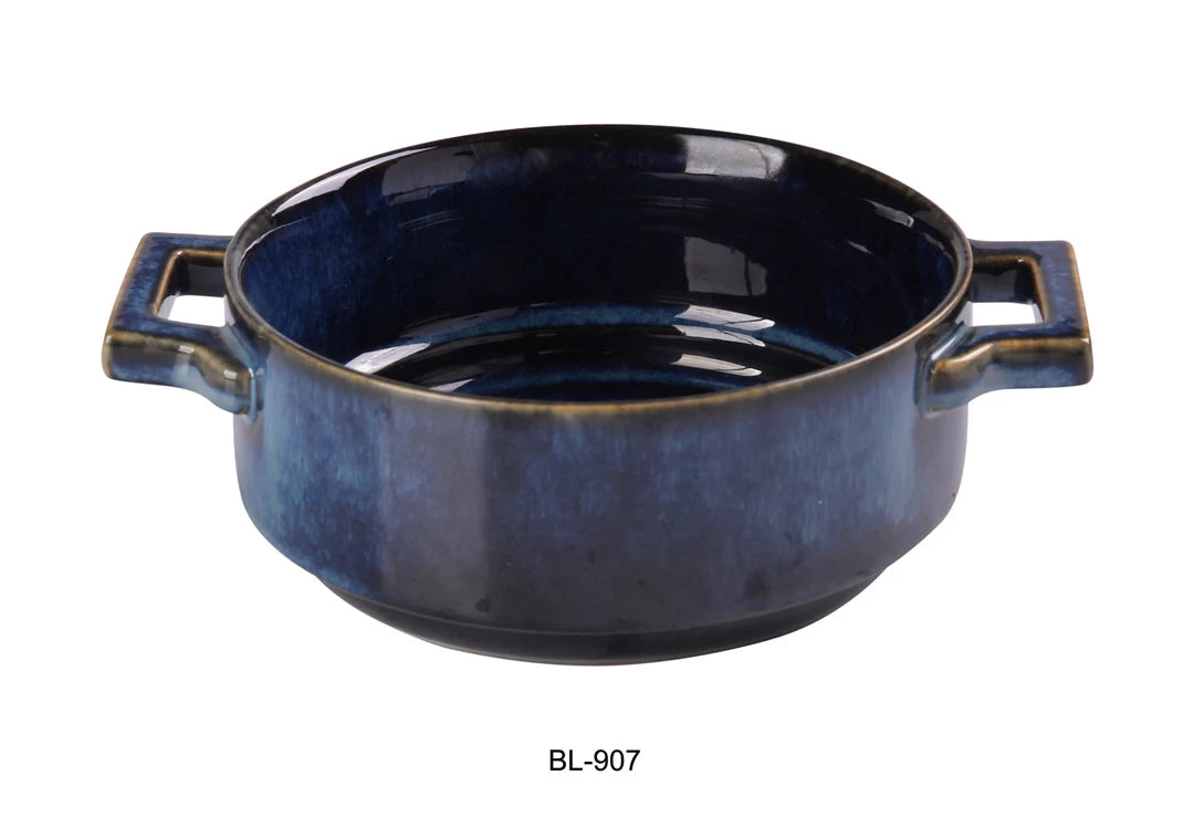 Yanco Blue Star 7 1/2" X 5 3/4" X 2 3/8" Round Bake Plate With Handle