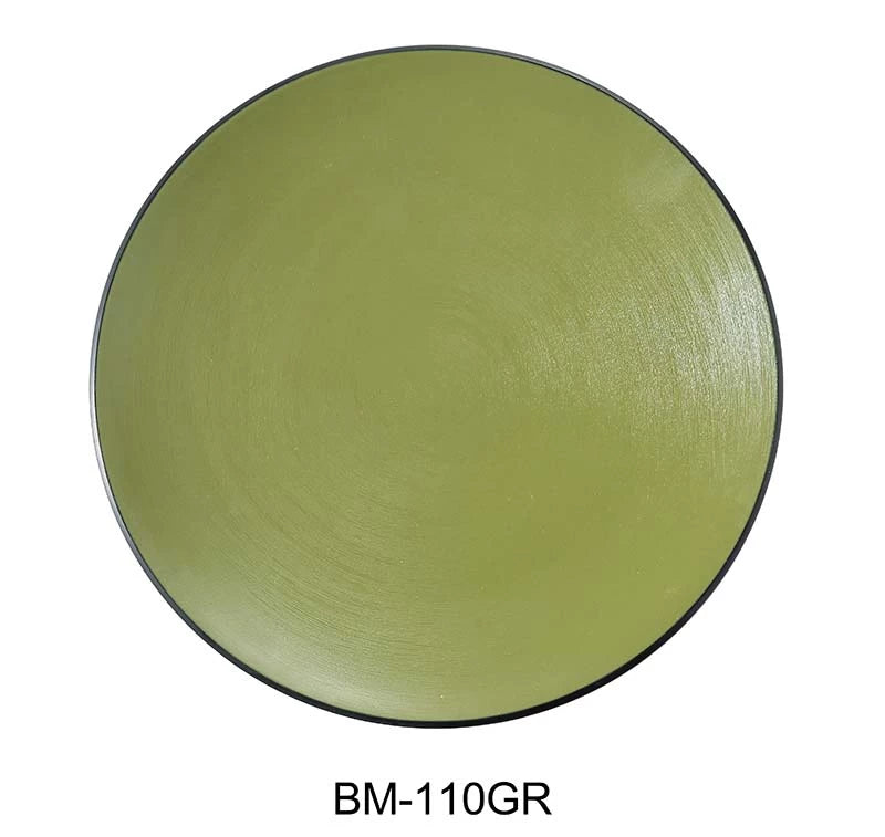24 Pack Yanco BIRMINGHAM - GREEN 10 1/4" X 1 1/4" ROUND PLATE