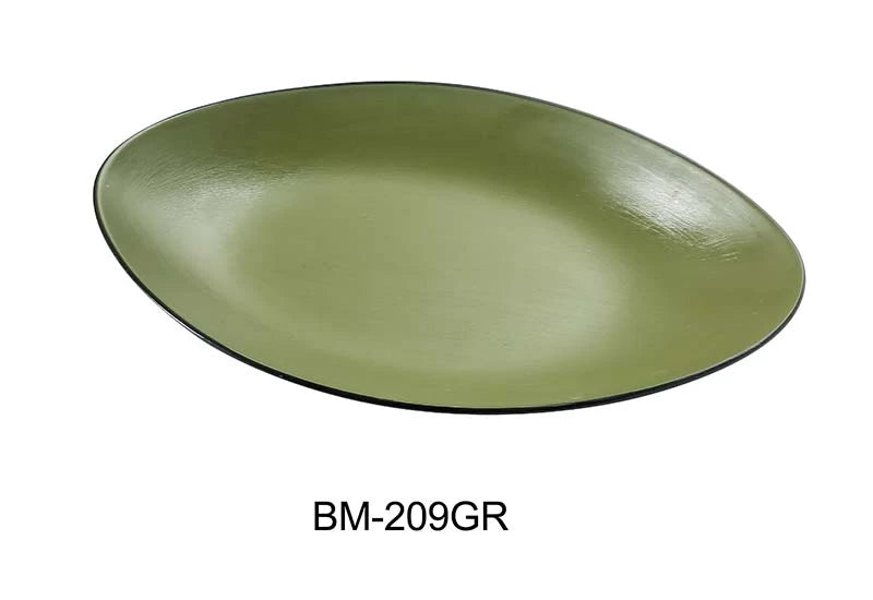 Yanco BM-209GR 9 5/8" X 6"X1" DEEP OVAL PLATE