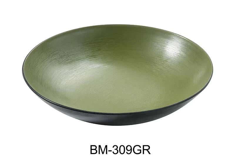 Yanco BIRMINGHAM - GREEN 9 1/2" X 2 1/2" SALAD / PASTA BOWL 30 OZ