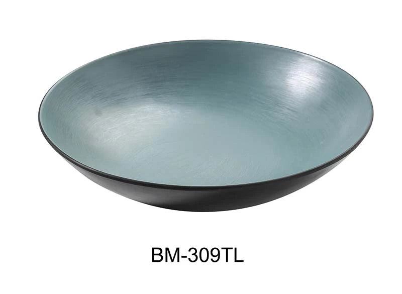Yanco BIRMINGHAM - TEAL 9 1/2" X 2 1/2" SALAD / PASTA BOWL 30 OZ