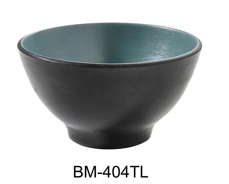 Yanco BIRMINGHAM - TEAL 4 1/2" X 2 3/4" RICE / SOUP BOWL 10 OZ