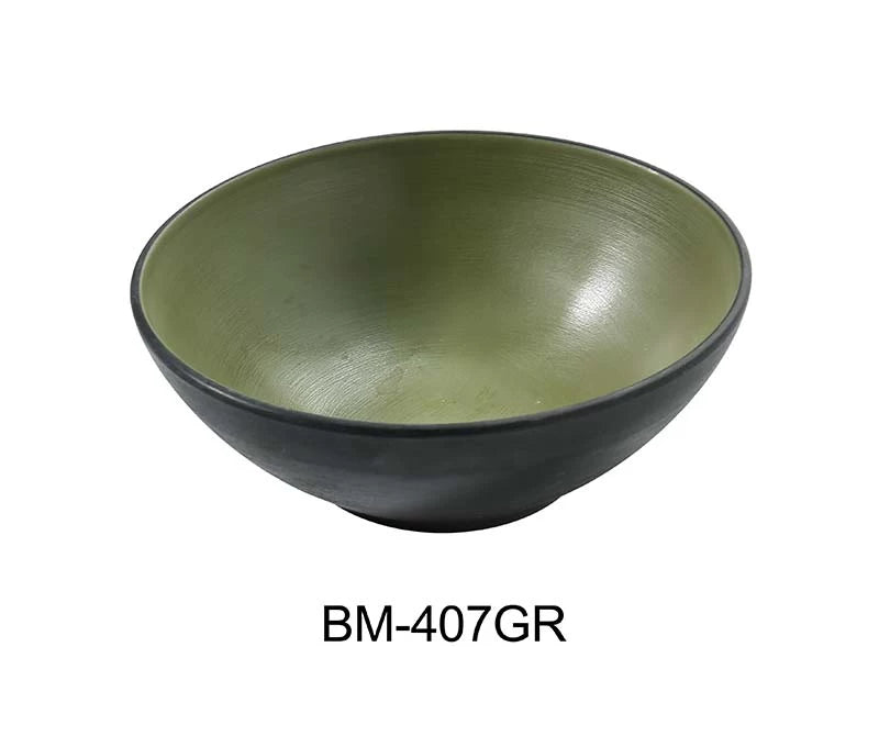 Yanco BIRMINGHAM - GREEN 1/4" X 2 3/4" CEREAL / SALAD BOWL 24 OZ