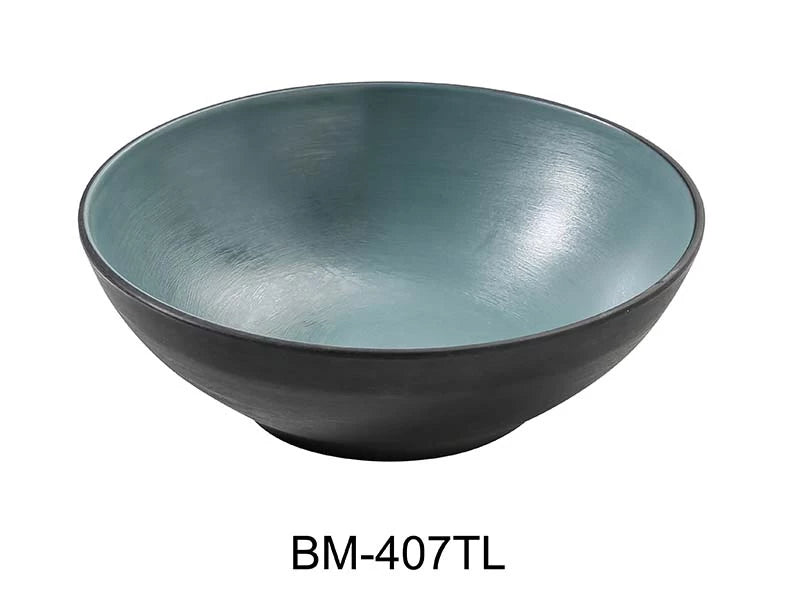 Yanco BIRMINGHAM - TEAL 7 1/4" X 2 3/4" CEREAL / SALAD BOWL 24 OZ