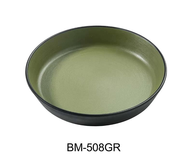 Yanco BIRMINGHAM - GREEN 8 1/2" X 1 3/4" DEEP DISH 24 OZ