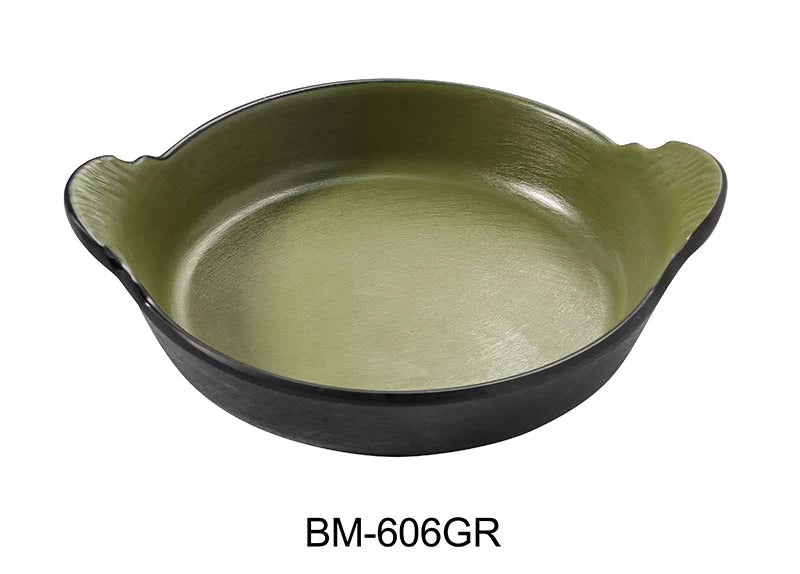 Yanco BIRMINGHAM - GREEN 6" X 1 1/4" DEEP DISH WITH HANDLE 12 OZ