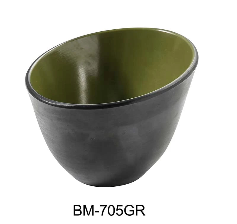 Yanco BIRMINGHAM - GREEN 7" X 5" SERVING SHEER BOWL 35 OZ