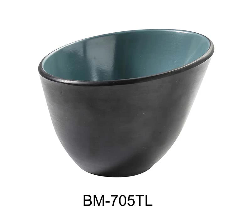 Yanco BIRMINGHAM - TEAL 7" X 5" SERVING SHEER BOWL 35 OZ