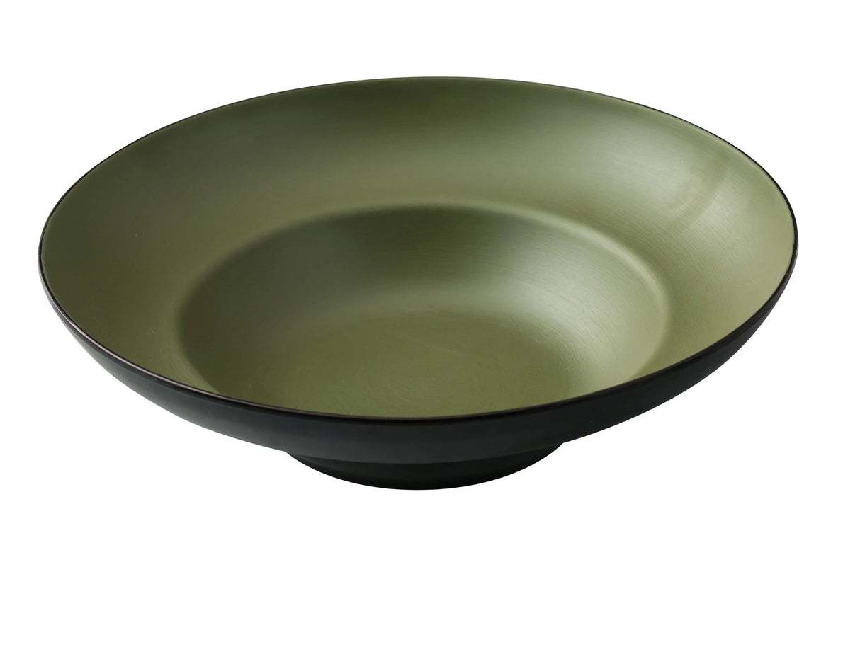 Yanco BIRMINGHAM - GREEN 11 1/8" X 7" X 3 1/4" DEEP MEDITERRANEAN BOWL 20 OZ