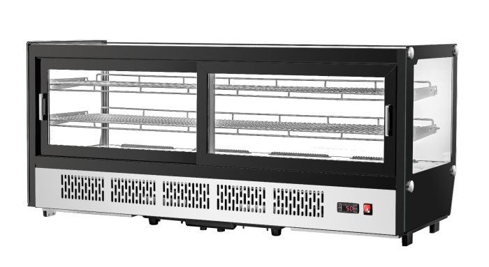 Migali C-88CTS-60 60” Wide Counter-Top Straight Glass Display Case Refrigerator