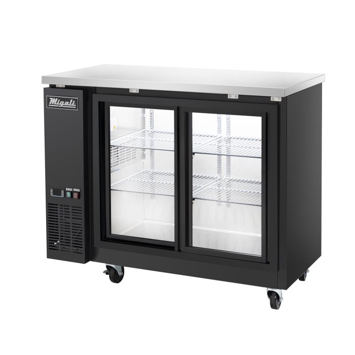 Migali C-BB48SG-HC 48″ Sliding Glass Door Back Bar Refrigerator