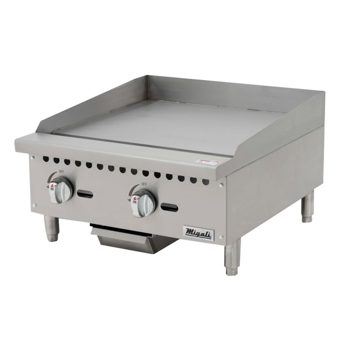 Migali C-G48T 48″ Wide Manual Thermostatic Griddle - 100,000 BTU