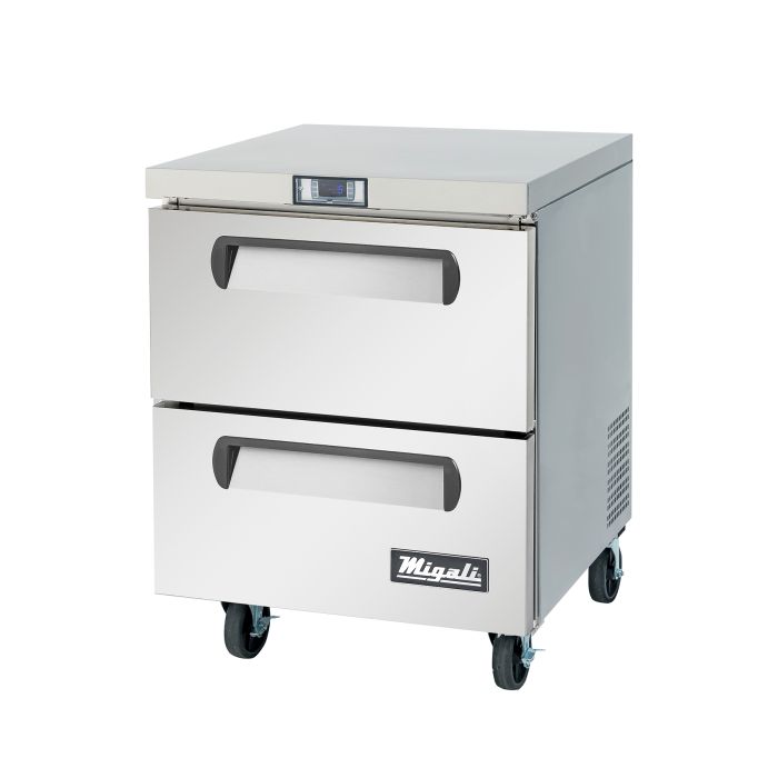 Migali C-U27R-D-HC 27″ Under-counter & Work Top Refrigerator with Drawers