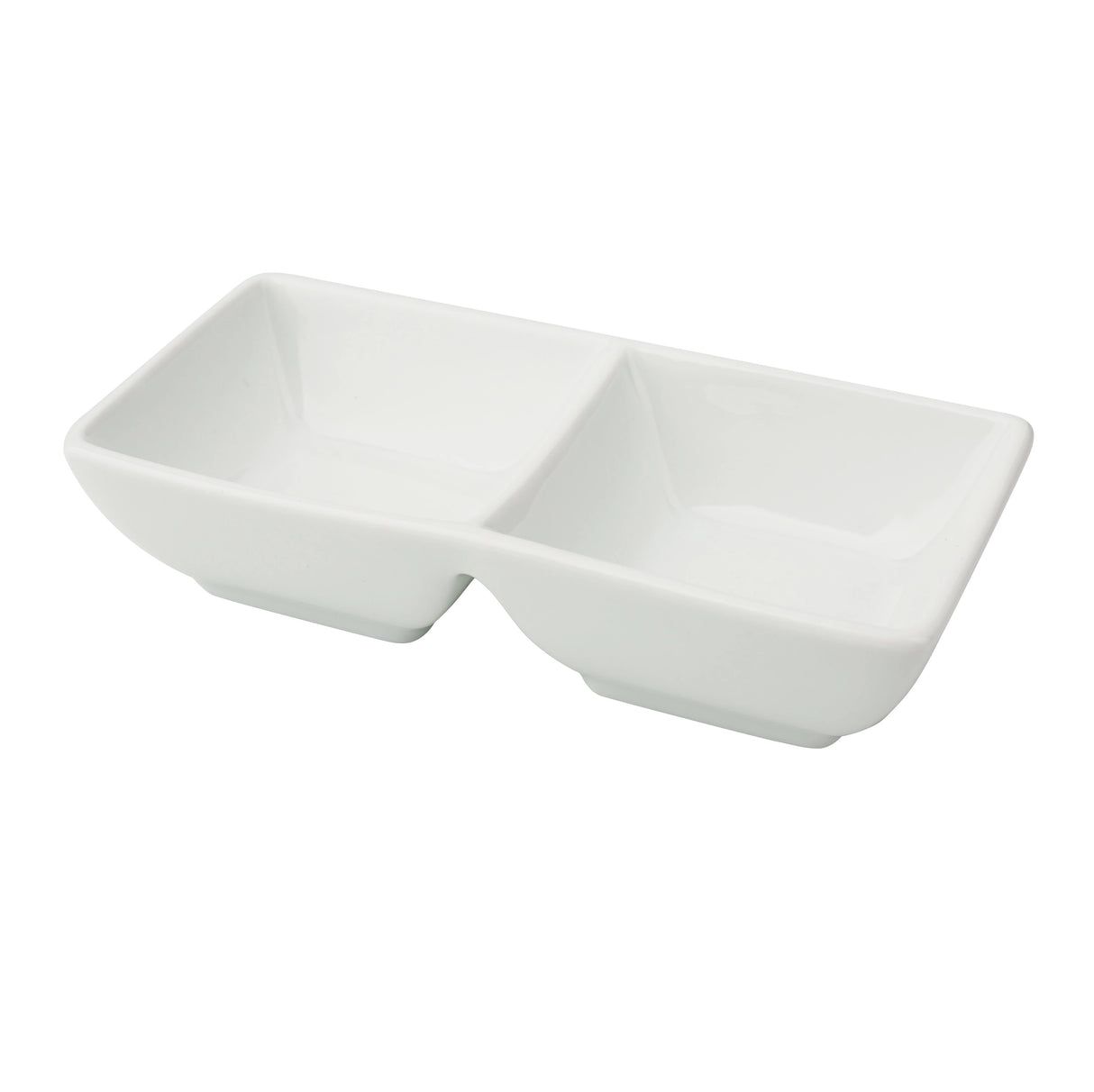 Yanco CA-4032 5 1/2" X 2 3/4" X 1 3/8" DOUBLE SAUCE DISH 2 OZ EACH