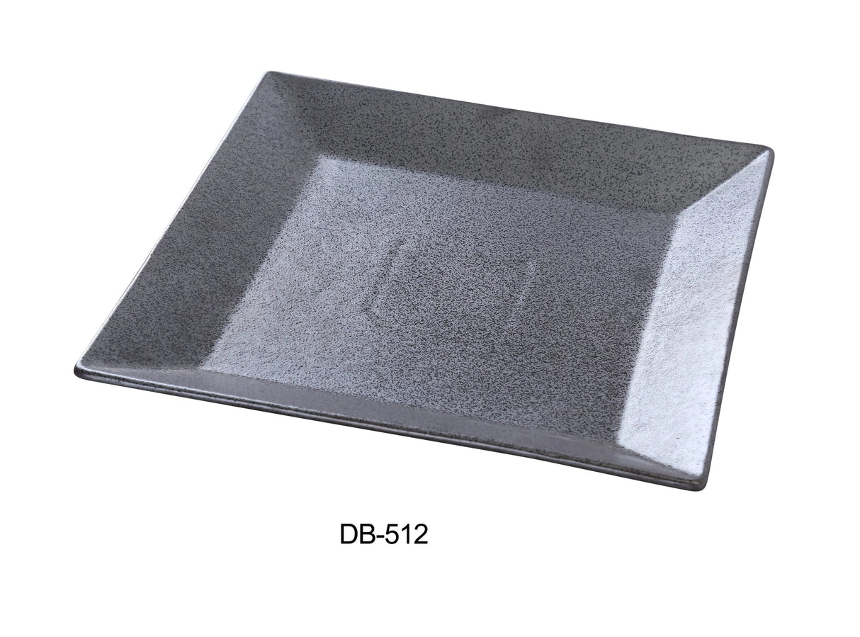 Yanco Diamond Black 12" X 12" X 1 3/8" Square Plate 方形碟