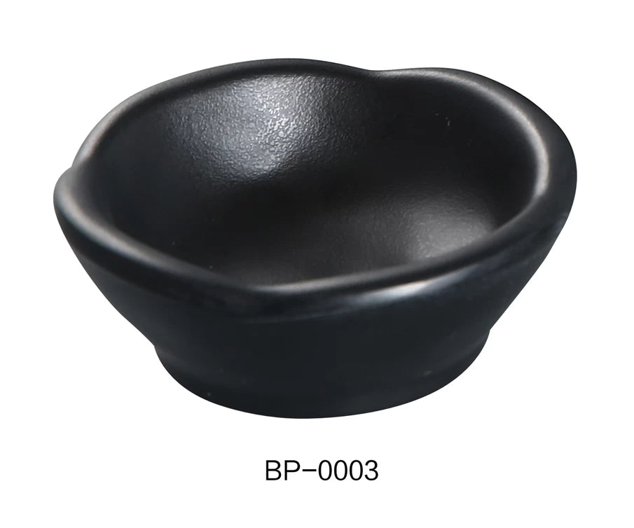 Yanco BLACK PEARL 3 3/4" X 2 1/4" SAUCE DISH 2.5 OZ