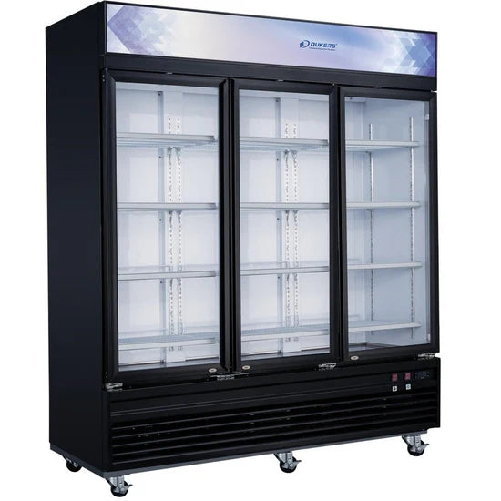 Dukers DSM-69F Commercial Glass Swing 3-Door Merchandiser Freezer (Free Shipping) (Add to cart for discount)