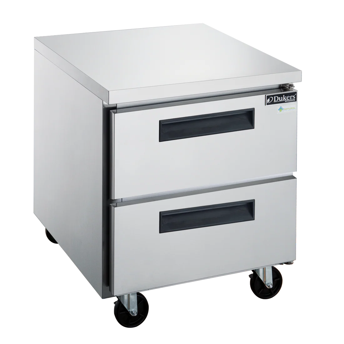 Dukers DUC29R-D2 2-Drawer Undercounter Commercial Refrigerator in Stainless Steel