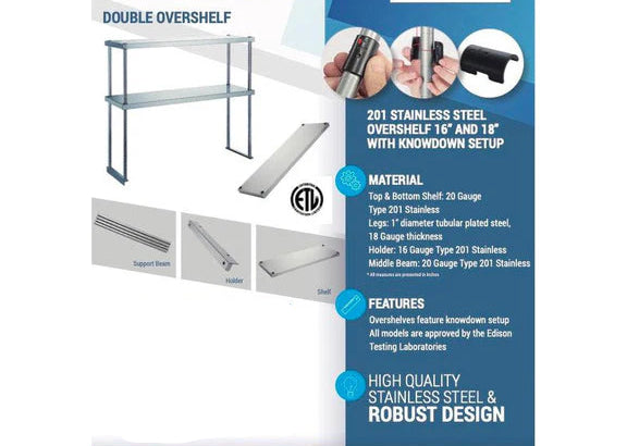 Cooks Forge CFOS-1874 Double Overshelf