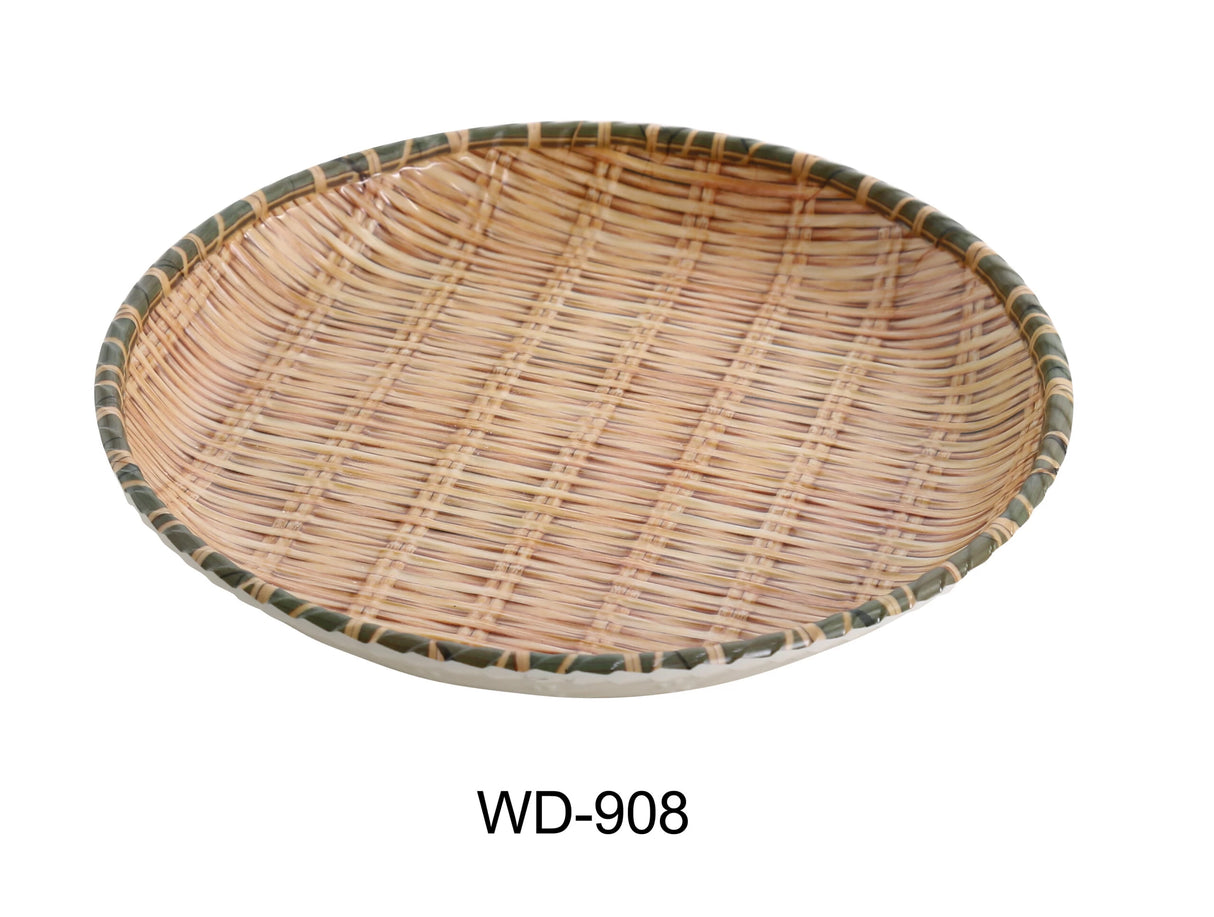 Yanco Wooden 8" X 1 1/4" Deep Round Plate