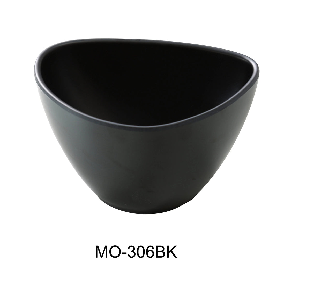 Yanco Moderne 5 1/2" X 4" X 3" Triangle Bowl 16 Oz Black