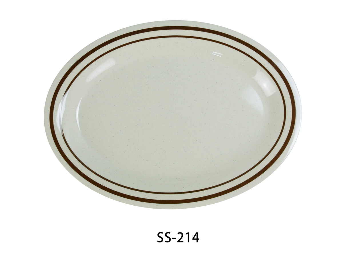 Yanco Sesame 14" X 10" Oval Platter