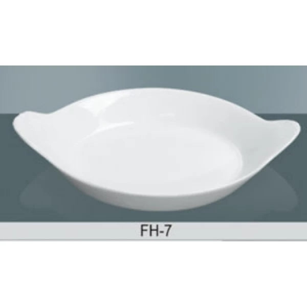 24 Pack Yanco FH-7 8 1/4" x 7" x 7/8" FRENCH HANDLED DISH
