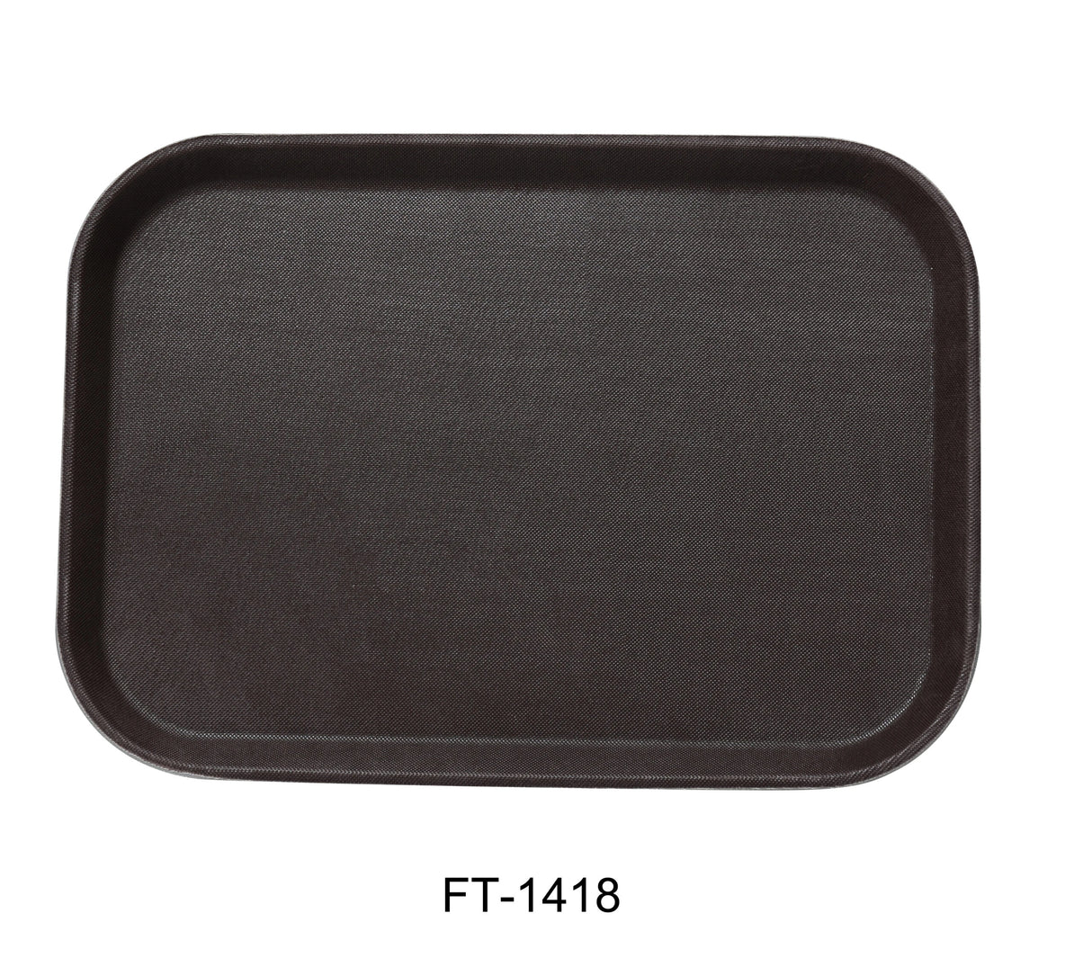 Yanco Serving Trays 18" x 14" Fiber Glass, Brown