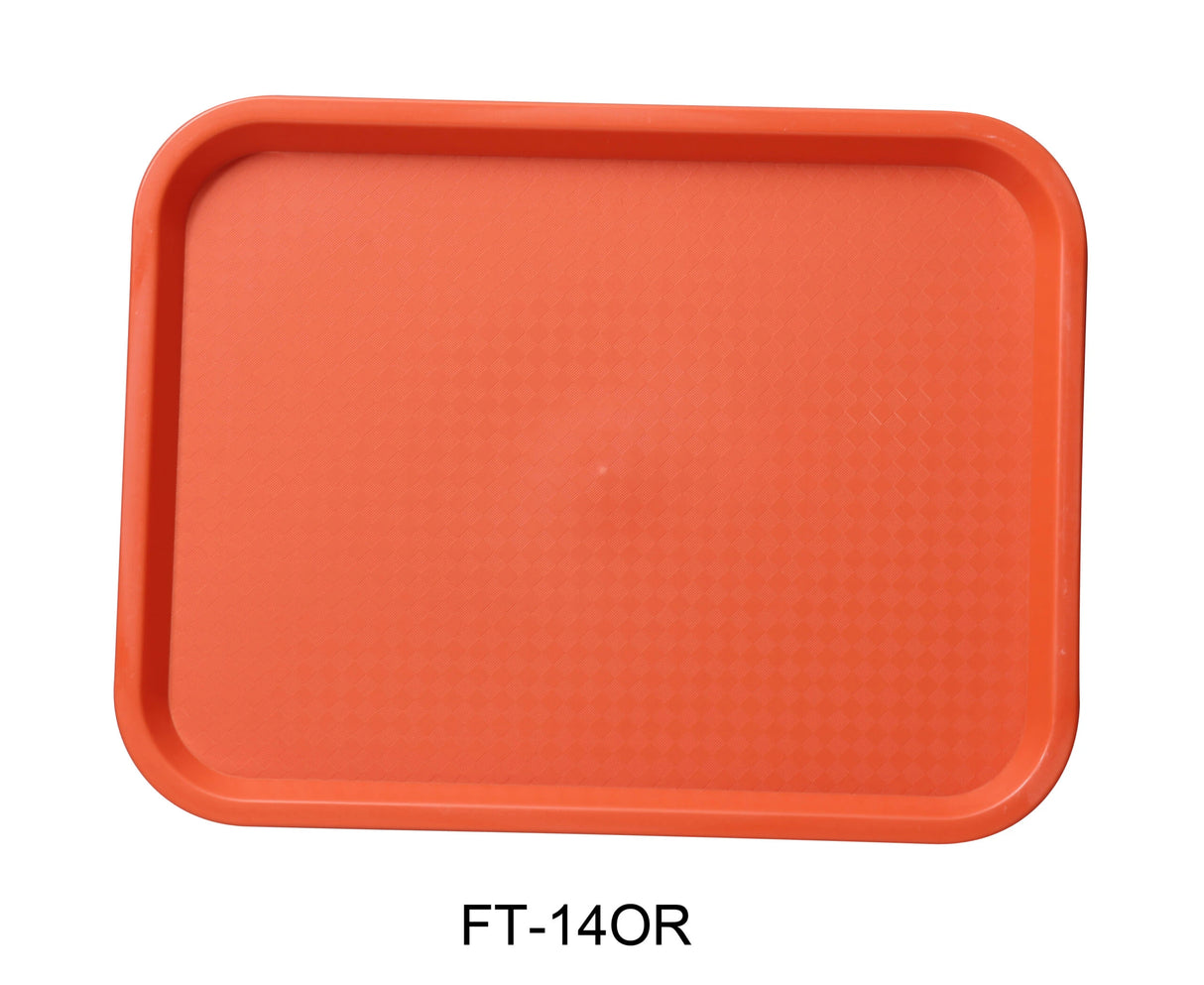 Yanco Serving Trays 14" x 10" Fast Food, Orange